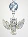 Harry Potter Large Open Wing Owl & Faceted Twilight Blue Glass Ceiling Fan Pull Chain