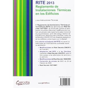 Rite 2013: Reglamento de Instalaciones Térmicas de los Edificios y sus intrucciones técnicas
