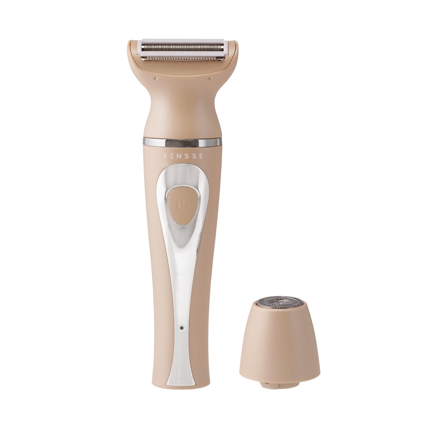 Sensse Trimkini Shaver - Your 2-in-1 Face, Bikini Bare Necessity - Two Detachable Stainless Steel Blades - Handles Any Hair Length - Wave Goodby to Irritation