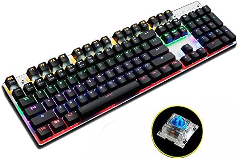 Ybee Z01 Mechanical Keyboard USB Wired Gaming Keyboard with Multi-colour Backlit Customize Backlit Function For gaming and Office (Blue Switch)