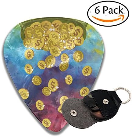St Patrick S Day Background Of Sack Full Of Gold Coins Picks Celluloid Guitar Picks 6 Pcs Guitar Plectrums Thin Medium Heavy For Guitar Bass Ukulele With Picks Holder