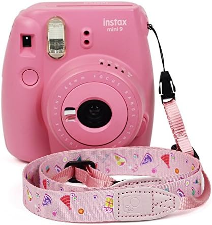 Woodmin Adjustable Shoulder Belt for Fujifilm Instant Mini Camera, Polaroid Camera, Digital Camera, Nikon Camera, Cannon Camera, Samsung Camera(Pink Candy)