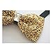 Sunny Home Men's Crystal Shining Pre Tied Bow Tie Bowtie Wedding Party (Golden)