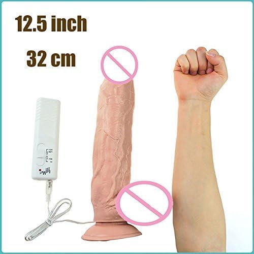 QEARLJAMIE 12 inch Vib-rat- ing di l -do Huge Silicone di l -do with Sturdy Suction Cup realistic artifical Pen is Co ck giant di l -do electric di l -do