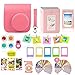 Fujifilm Instax Mini 9 Camera Accessories Bundle, FLAMINGO PINK Fuji 14 PC Kit Includes: Instax Case + Strap, 2 Albums, Filters, Selfie lens, Magnets + Hanging + Creative Frames, 60 stickers, Gift Set