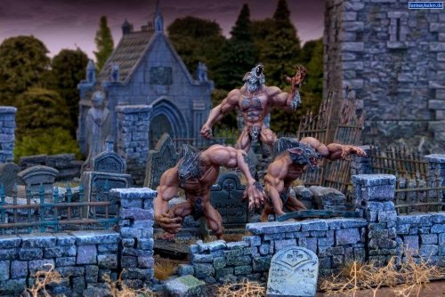 Kings Of War - Undead - (3) Werewolves - Unpainted - MGKWU17-1 - Mantic Games