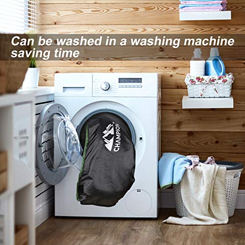 ChampionPlus Sleeping Bag for Adults & Kids, Boys and Girls - 3 Season Warm & Cool Weather - Summer, Spring, Fall, Compact Sleeping Bags Lightweight，Camping/Hiking/Backpacking, Green