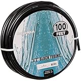 Active Aqua 0.5 Inch Inside Diameter Black Vinyl Tubing for Indoor Vegetation Growing Hydroponic Irrigation Systems and Tanks