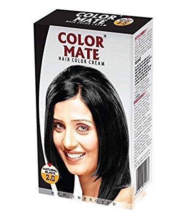 Color Mate Improved Hair Color with Ayur Product Combo (2.0 Natural Black)-Pack of 2