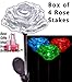Lovely Brilliant Solar Rose Lights Rose Flower Garden Stakes (Set of 4) With Exquisite Design