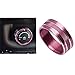 Audio Air Conditioning Button Cover Decoration Twist Switch Ring Trim For Jeep Wrangler JK JKU Patriot 2011~2018/Compass 11~16/Liberty 08~12/Dodge Challenger 08~14 Aluminum Alloy (Pink Rose)
