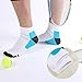 Bcurb Compression Socks Arch Foot Heel Support Low Cut Ankle Support for Plantar Fasciitis Heel Spurs Pain Relief. (White/Blue/Black - 3 Pair, Small/Medium)