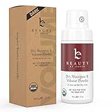 Organic Dry Shampoo Powder; for Instant Unwashed Volume and Style; Best for Brunette, Brown, Dark Red and Black Hair Colors; Clean All Natural Scent Dry 'Poo for Those No Wash Days; 1.75oz