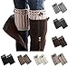 7 Pack Women Short Leg Warmers Crochet Knit Button Boot Socks Topper Cuffs,Multicolored,One Size