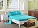 HollyHOME 1500 Soft Brushed Microfiber Bed Sheet Set, 4 Pieces Twin Size Sheets, Teal