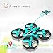 RCtown ELF Mini Drone for Kids, 2.4Ghz 6-Axis Gyro Headless Mode LED Lights Remote Control RC Quadcopter (Light Blue)