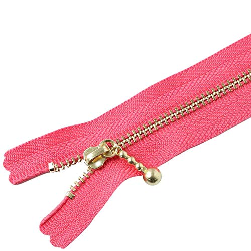 Y.K.K 玉付きファスナー ゴールド 30cm チェリーピンク 3G30-517