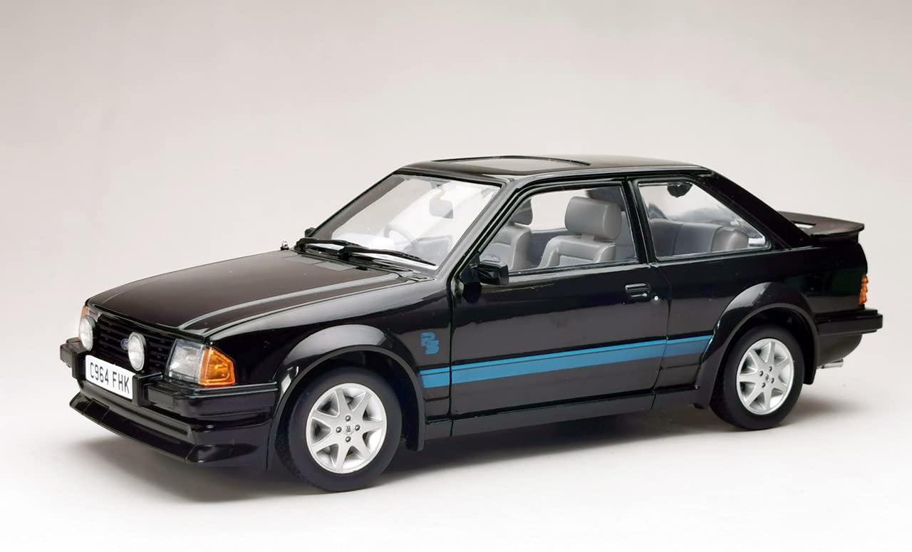 Greenlight Sunstar 1/18 Scale Model Of A 1984 Ford Escort RS Turbo – Black