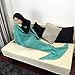 Handmade Mermaid Tail Blanket Crochet , T-tviva All Seasons Warm Knitted Bed Blanket Sofa Quilt Living Room Sleeping Bag for Kids and Adults(72.8