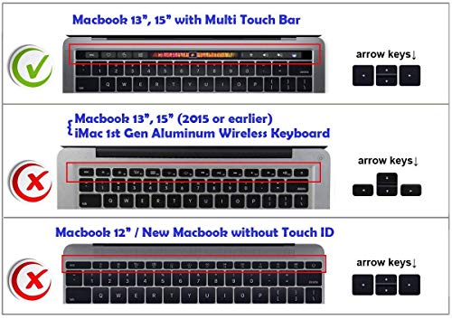 YMIX MacBook Keyboard Cover for 2016 2017 2018 Pro 13 Pro 15 Inch with Touch Bar, Washable Silicone Keyboard Skin for Pro 13 (A1706 A1989) & Pro 15 (A1707 A1990) with Touch Bar - Nebula - Thumbnail 3