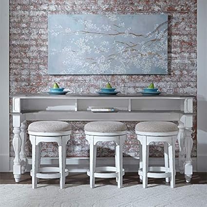 Liberty Furniture 4 Piece Console Set 1 Console 3 Stools