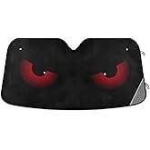 Oarencol Scary Evil Red Eyes Car Windshield Sun Shade Foldable UV Ray Sun Visor Protector Sunshade to Keep Your Vehicle Cool (55