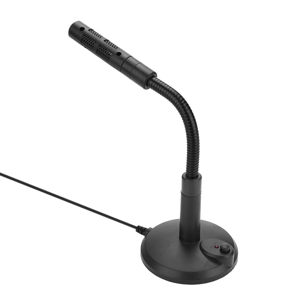Sutinna Desktop PC Omnidirectional Microphone, USB Condenser Microphone Computer Accessory Plug & Play for Online Chatting
