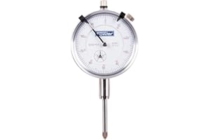 Fowler 52-520-110 AGD Dial Indicator, White Face, 1" Travel, 001" Reading, 2.25" Diameter