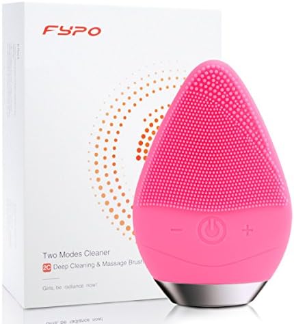 Facial Cleansing Brush, FYPO Sonic Silicone Face Cleanser &amp; Massager for Blackhead, Acne and Pore with 5 Intensities, Waterproof &amp; USB Rechargeable Deep Facial Cleansing for Oil, Dry, Sensitive Skin
