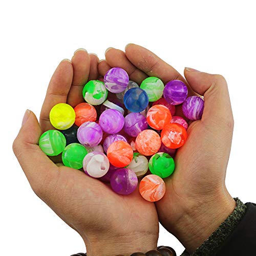 Agreatca 100 pcs Cloud 19 mm Bouncing Balls,Mini Neon Swirl Bouncing Balls,Neon Bouncing Balls Bulk Kit for Kids, Rubber Swirl Bouncing Balls