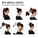 AISI QUEENS 2PCS Messy Bun Hair Piece 100% Human Hair Scrunchies Buns Hair Pieces for Women Curly Wavy Black Bun Elegant Chignons Wedding(Color:Dark Brown)