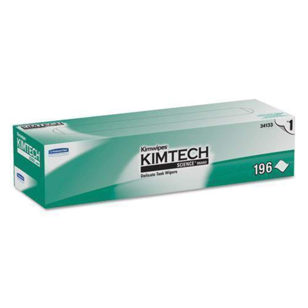 Photo 1 of Kimberly-Clark 34133 Kimtech Science Kimwipes Delicate Task Wipe, 11.8" Width, 11.8" Length, White, Pack of 2940