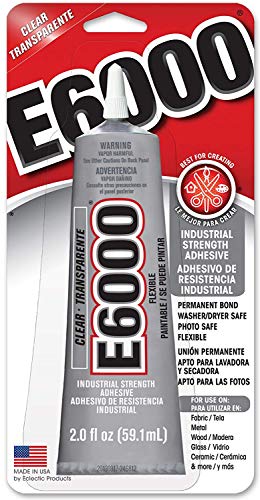 E-6000 Adhesive Metal, Glass, Fiberglass Masonry And Concrete Clear Carded 2 Oz
