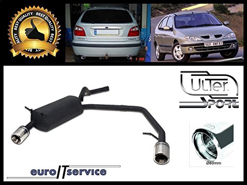 PROFESSIONAL SPORT MUFFLER RENAULT MEGANE HB 1999-2002 DEDICATED EXHAUST TIP 80