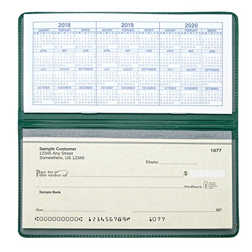 Forest Green Vinyl Checkbook Cover, Top Tear Personal Vinyl Checkbook Cover - //coolthings.us