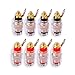Conwork 8-Pack 4mm Banana Plug Socket Connector Binding Post for Amplifier Speaker Terminal in-Wall Plate