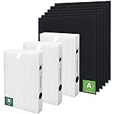 HPA300 HEPA Filter Replacement for Honeywell Air Purifier 3 HEPA R Filters and 6 Pre-cut A Carbon Pre-filter by APPLIANCEMATES