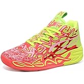 Men's High Top Basketball Shoes with Mesh Breathable Non Slip Fashionable Outdoor Sports Leisure Walking Shoes