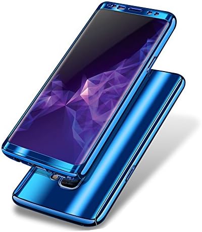 Galaxy S9 Plus Case,ATOOZ Ultra Slim 360 Degree All-around Full Body Coverage Electroplating Mirror Lightweight Shockproof Hard Case Cover for Samsung Galaxy S9 Plus 6.2 Inch (Blue)