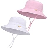 Baby Toddler Sun Hat,Boy Girl Summer UPF 50+ Foldable Beach Bucket Hat,Sun Hat for Kids Child