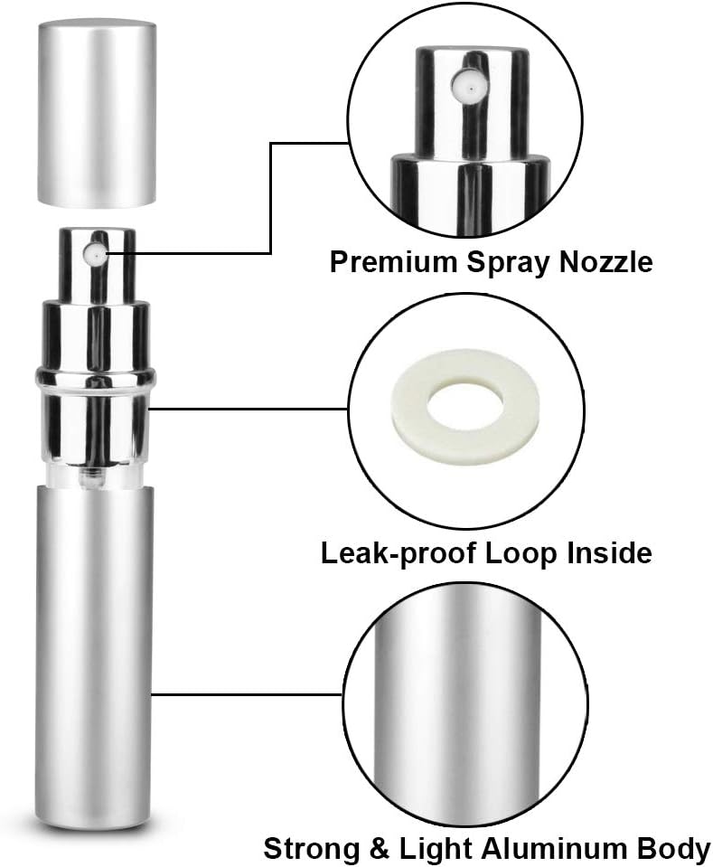 Refillable Travel Perfume Atomiser - 3 Pcs 10ml Mini Portable Spray Bottles for Aftershave With Funnel and Diffuser Tool - Image 3