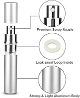 Zingso 3x 10ml Refillable Travel Perfume Atomiser Bottles Black Silver Blue view 3