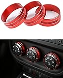 Opar Red Air Conditioning Switch Cover Trim for 2011 - 2018 Jeep JK Wrangler & Unlimited