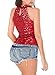 swrose Women's Shimmer Flashy All Sequins Embellished Sparkle Vest Tank Tops