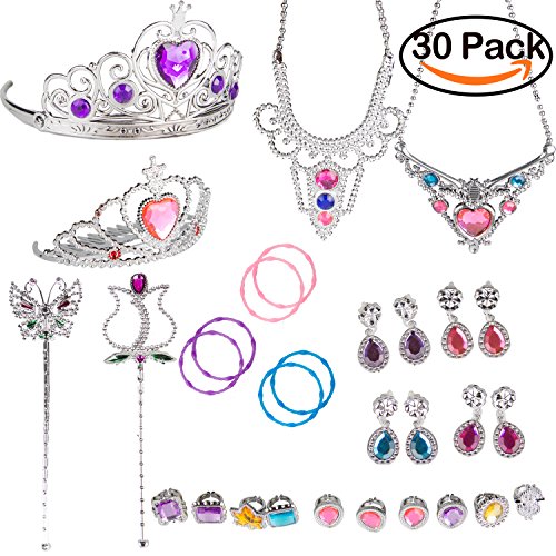 image for WATINC Princess Pretend Jewelry Toy,Girl’s Easter Tiara Dress Up Pla