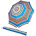 Amazon Basics Beach Umbrella - Blue/Red Striped