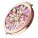 HeaLife Rose Gold Diamond Compact Mirror Travle Makeup Mirror [New Version] Double Sides with 2x &1x Magnification Portable Compact Mirror Round Pocket HandHeld Mirror for Girls