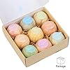 Bath Bombs Gift Set Natural Bath Supplies 9 Pcs Bath Set For Women Fragrance Organic Bath Gift Set 4.2 Oz