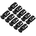 Flyshop Plastic Toggle Spring Stop Single Hole String Cord Locks 10 Pcs 271510 mm(Black)