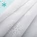 White 63 inch Long Sheer Curtains with Snowflake Design Drapes Christmas Winter Rod Pocket Snow Window Curtains 2 Panels